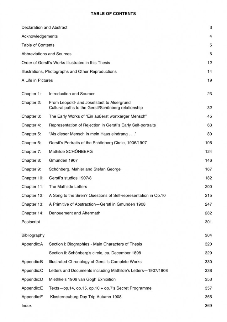 Table of contents2